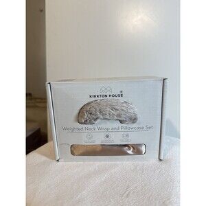Kirkton House Weighted Neck Wrap & Pillowcase Set Gold NIB Hot/Cold Therapy